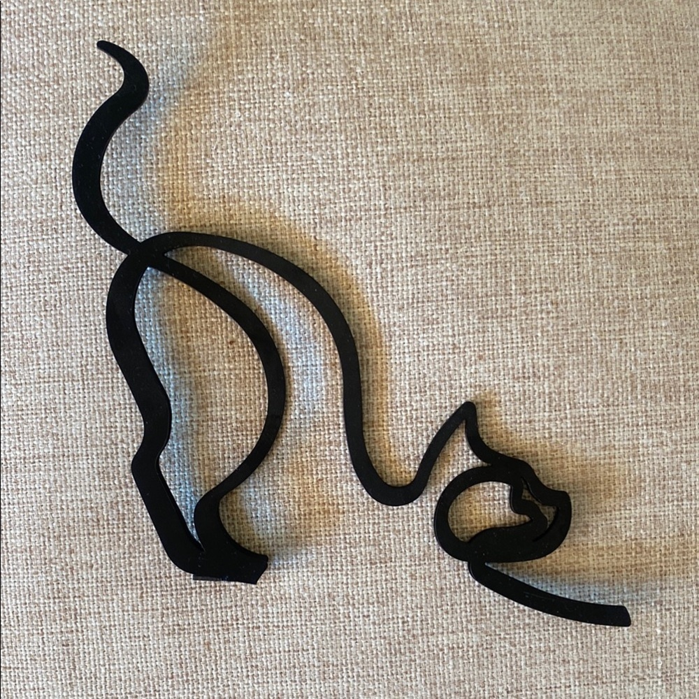 Elegant Black Cat Silhouette Home Decor